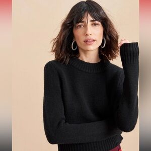 La Ligne Solid Mini Marin Sweater in black in size XS